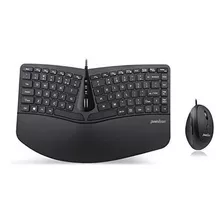 Teclado Perixx Diseño Ergonómico Ajustable + Mouse - Negro