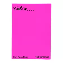 Color Plus Rosa Neon 15 + 2fls Brinde A4 180g Massa Colorida