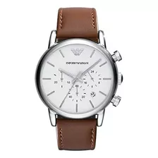Armani Reloj Ar1846 Para Hombre - Marrón Color Del Bisel Blanco Color Del Fondo Blanco