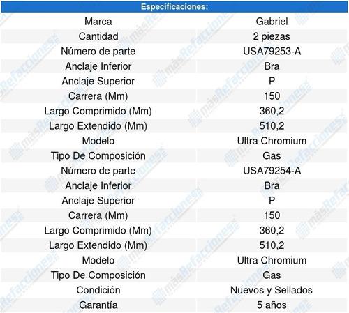 Par Amortiguadores Delanteros P/hyundai Accent L4 1.6l 17-19 Foto 4