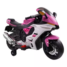 Moto Apache Eléctrica Luz Y Claxon Montable 6v Rosa 3-6 Años