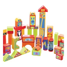 Bloques Blokas Zoo Juego Didáctico Para Armar 45 Piezas Jng