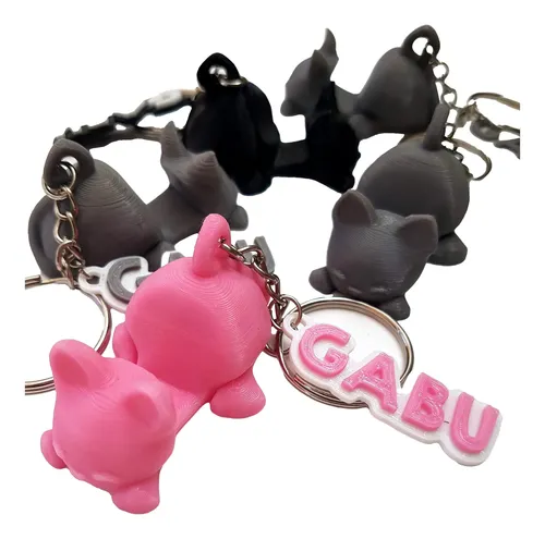 Llavero Gatito Portacelular Souvenir Cumple + Nombre X25