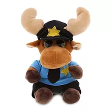 Oso De Peluche - Dollibu Big Eye Moose Police Officer Plush 