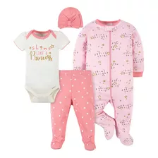 Conjunto Pijama Set Primera Muda Gerber Niña 0-3 Meses 