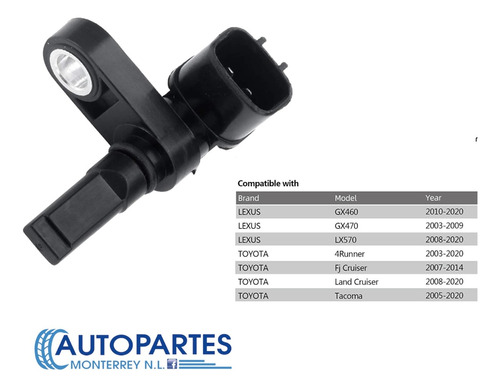 Sensor Abs Toyota Tacoma D.derecho  T.derecho 2005 A 2022  Foto 2