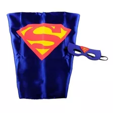 Capa + Máscara Infantil Personagem Super Herói Superman