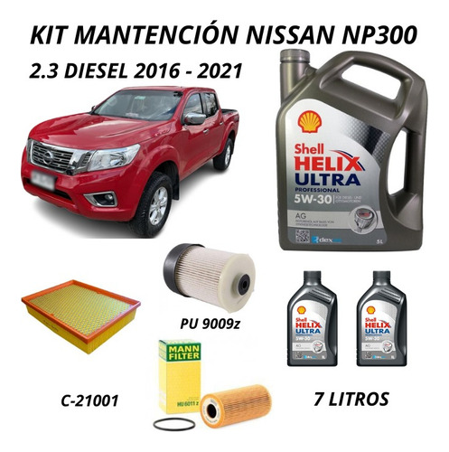 Kit Mantencin Nissan Np300 2.3  Diesel 2016 - 2021  5w30 Foto 2