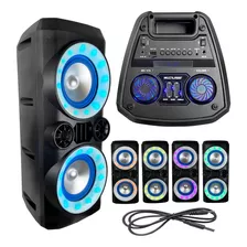 Caixa Som Sem Fio Bluetooth Portátil Neon X 300w Multilaser