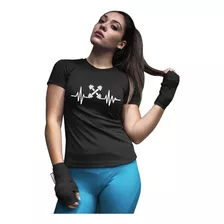 Playera Negra De Mujer Fitnesss Modelo Exclusivo De Gym Clee