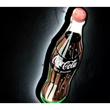 Cartel Luminoso Led Botella Coca Cola Deco Bar