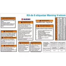 Calcomanias Advertencia Vstrom Suzuki