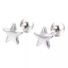 Finos Aretes Broquel Estrella Oro 14k Lam Bolita Niña Adulto