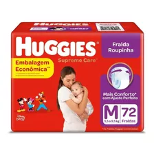 Fralda Huggies Supreme Care Roupinha M - 72 Fraldas