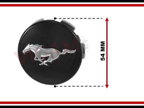 Par De Centros De Rin Mustang 2015-2023 54 Mm Originales Foto 3