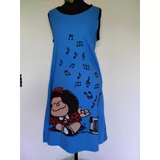 Vestido De Mafalda. Talle L. Artesanal. Único 