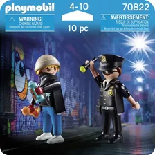 Juguete Playmobil Duo Pack Policía Y Vándalo Edad 4-10 10