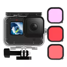 Caixa Estanque + Kit 3 Filtros Mergulho Para Gopro Hero 11