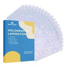 20 Hojas Para Laminado Holografico En Frio Textura Vidrio A4