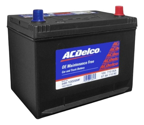 Bateria Acdelco Roja 34r-1000 Honda Accord 2.2 Ex/mec,aut/se Foto 2