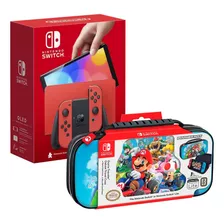 Consola Nintendo Switch Oled Mario Red + Estuche M. Kart Bag