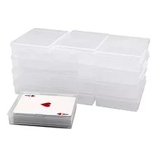 12 Pack Playing Card Deck Boxes, Empty Plastic Storage ...