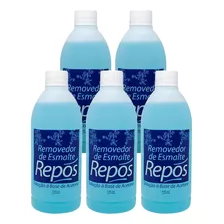 Kit 5 Repos Solução Azul 500ml Removedor P/ Unhas Esmaltadas