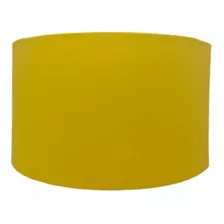 Cúpula De Abajur 35x35x20 Tecido Amarelo Sala Quarto