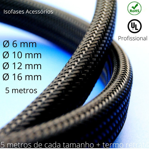 Malha Náutica 6-10-12-16mm X 5 Mts + Termo 8-12-18 X 50 Cms.