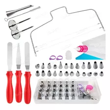 Kit Bicos Confeitaria Inox Completo Espatulas Confeiteiro