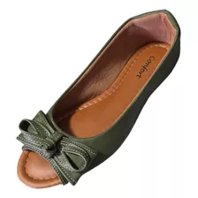 Sapatilha Peep Toe Premium Palmilha Interior Confort 33 A 40