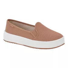 Tênis Feminina Moleca Sola Alta Slip On Plataforma Casual