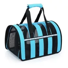 Bolso Transportador De Gatos O Perros Color Celeste Talla M