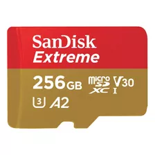 Cartão De Memória Sandisk Sdsqxa1-256g-gn6ma Extreme Com Adaptador Sd 256gb