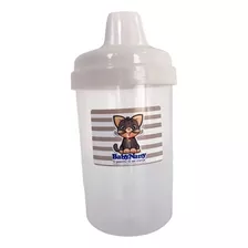 Copo Bebê Antivazamento Infantil Com Tampa 180 Ml Baby Nany Cor Branco