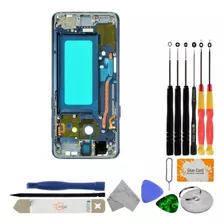 Carcasa Mid Frame Para Samsung Galaxy S9 Azul Kit