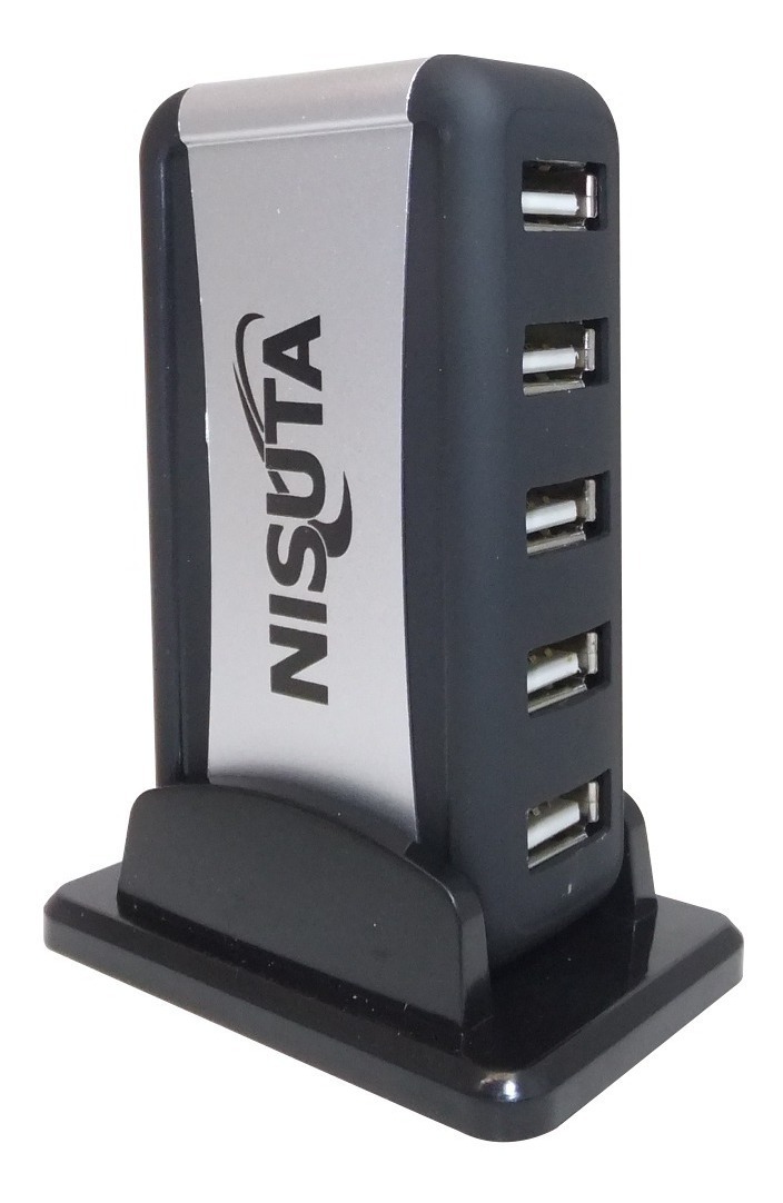 Hub Usb De 7 Puertos Con Fuente Usb 2.0 Para Pc Multipuerto