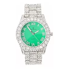 Reloj Plateado Big Rocks Para Hombre Con Números Romanos Com