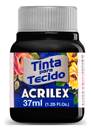 Tinta Tecido Fosca 37 Ml - Preto 520 - Acrilex - Envio Full