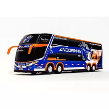 Miniatura Ônibus Andorinha Semi-leito Azul 30 Centímetros A