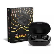 Auriculares In-ear Inalámbricos Alpina Bluetooth A6s Negro Con Luz Led
