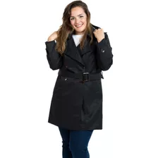 Piloto Trench Mujer Impermeable Con Capucha Talles Grandes