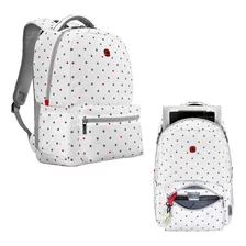 Mochila Escolar Notebook Wenger Branca Estampada 27 Litros Cor Branco Estampado