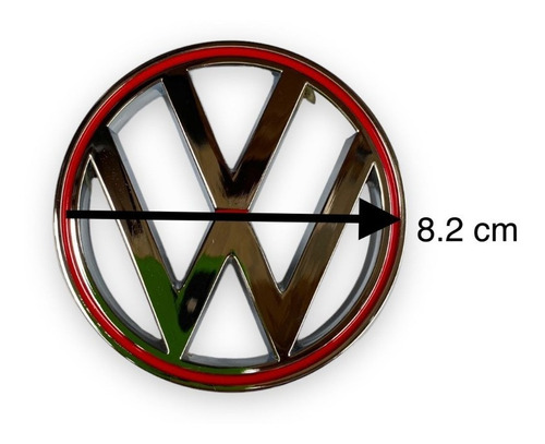 Emblema Cofre Vw Sedan 64-72  Cromo  Red Edition   Foto 4