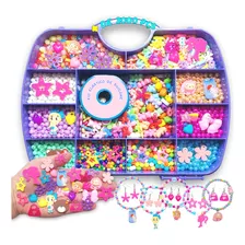 Kit Maleta Pote Para Fazer Colar E Pulseira Infantil Vrd