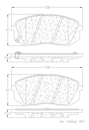 Balata Grc Delantera Para Kia Rondo 2007-2012 Foto 2