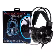 Fone De Ouvido Headset Jogos Gamer 7.1 P2 Led P/ Pc Notebook