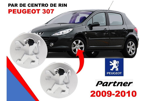 Par De Centros De Rin Peugeot 307 2009-2010 60 Mm Foto 2