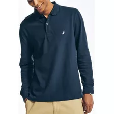 Polo Nautica Classic Fit Long-sleeve Deck Hombre Azul Marino