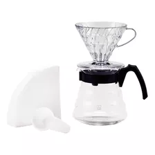 Conjunto V60 Para Passar Café Com 40 Filtros E Dosador Hario